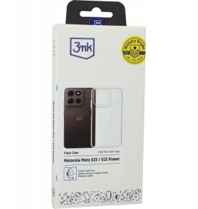 Smartfon Motorola Moto G15 8/128GB Granatowy (8033779079115) + FlexibleGlass + Etui Clear Case 18