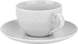 Ćmielów Komplet 6 filiżanek 200ml ze spodkami Rice 2