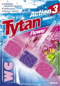 Tytan 3w1 KOSTKA TOALETOWA WC TYTAN ACTION 3 FLOWER 45G 1