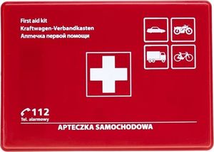 PK-MOT Apteczka samochodowa AS6 (czerwona, plastikowa) 2