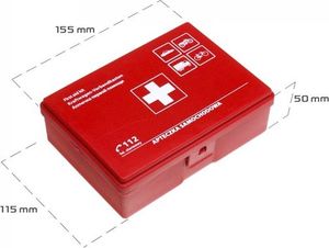 PK-MOT Apteczka samochodowa AS6 (czerwona, plastikowa) 3