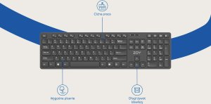 Torba ZOY ZOY ProBag 16" (ZLB16) + Podkładka czarna ZMP30 + Klawiatura + mysz ZKM888 kolor czarny + Podstawka pod laptopa ZLS02 23