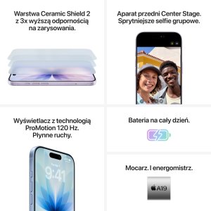 Smartfon Apple iPhone 17 8/256GB Czarny (MG6J4HX-A) + FlexibleGlass 6