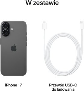 Smartfon Apple iPhone 17 8/256GB Czarny (MG6J4HX-A) + FlexibleGlass 8