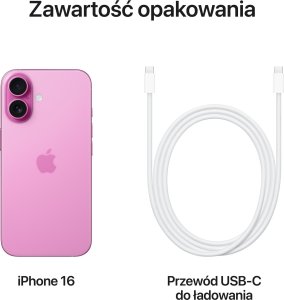 Smartfon Apple iPhone 16 128GB Pink (MYEA3) + FlexibleGlass 10