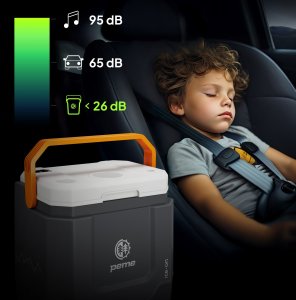 Lodówka turystyczna Peme Trip 31.5 l Adventure Orange z głośnikiem + kabel usb 19