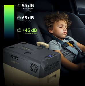 Lodówka turystyczna Peme Expedition 40 Storm Sand + kabel usb 9