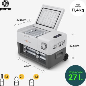 Lodówka turystyczna Peme Expedition 30 Adventure Orange + kabel usb 3