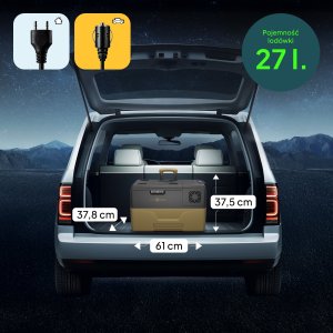 Lodówka turystyczna Peme Expedition 30 Storm Sand + kabel usb 8