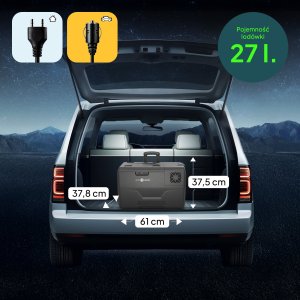 Lodówka turystyczna Peme Expedition 30 Dark Sky + kabel usb 8