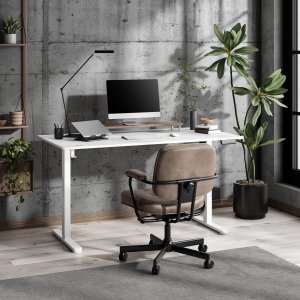 Biurko SENSE7 NOJO Light 140 białe + Podkładka PREYON Falcon 3