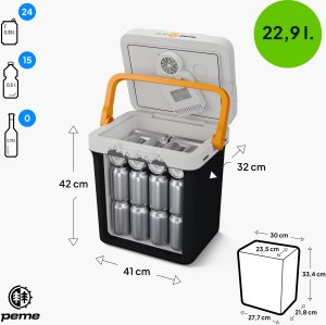 Lodówka turystyczna Peme Essential 27 Adventure Orange + kabel usb 3