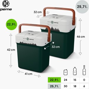 Lodówka turystyczna Peme Essential 27 Pine Forest + kabel usb 11