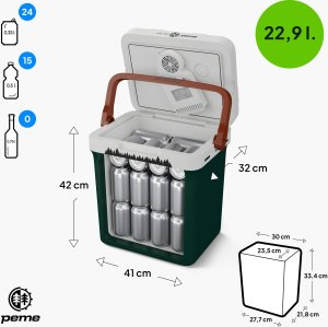 Lodówka turystyczna Peme Essential 27 Pine Forest + kabel usb 3