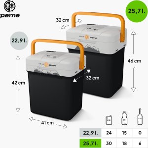 Lodówka turystyczna Peme Essential 32 Adventure Orange + kabel usb 11