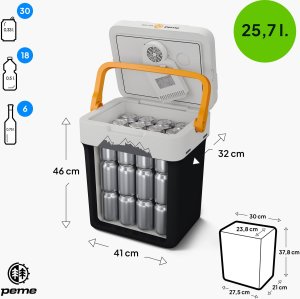 Lodówka turystyczna Peme Essential 32 Adventure Orange + kabel usb 3