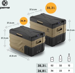 Lodówka turystyczna Peme Quest 30 Storm Sand + kabel usb 11