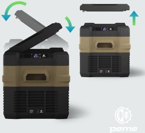 Lodówka turystyczna Peme Quest 30 Storm Sand + kabel usb 10