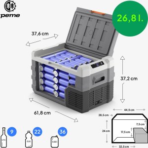 Lodówka turystyczna Peme Quest 30 Adventure Orange + kabel usb 3