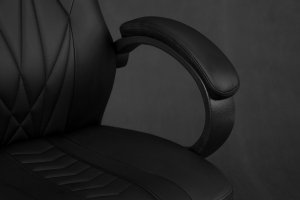 Fotel SENSE7 Prism - skórzany, czarny + kabel usb 20