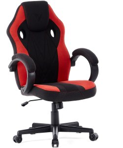 Fotel SENSE7 Prism materiałowy czarno-czerwony + kabel usb 2