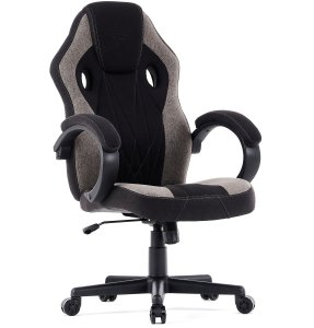 Fotel SENSE7 Prism materiałowy czarno-szary + kabel usb 2