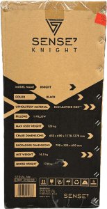 Fotel SENSE7 Knight - skórzany, czarny + kabel usb 9