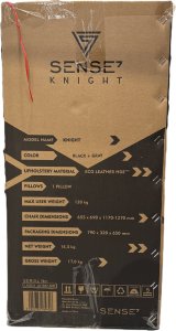 Fotel SENSE7 Knight czarno-szary + kabel usb 21