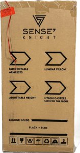 Fotel SENSE7 Knight czarno-niebieski + kabel usb 14