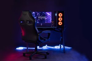Fotel SENSE7 Knight czarno-niebieski + kabel usb 7