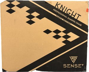 Fotel SENSE7 Knight - materiałowy, czarny + kabel usb 9