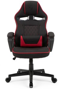 Fotel SENSE7 Knight materiałowy czarno-czerwony + kabel usb 6