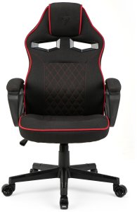 Fotel SENSE7 Knight materiałowy czarno-czerwony + kabel usb 7