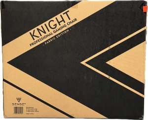 Fotel SENSE7 Knight materiałowy czarno-szary + kabel usb 12