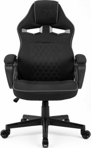 Fotel SENSE7 Knight materiałowy czarno-szary + kabel usb 6