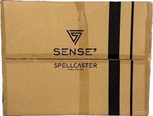 Fotel SENSE7 Spellcaster - materiałowy, czarny + kabel usb 12