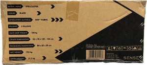 Fotel SENSE7 Spellcaster - materiałowy, czarny + kabel usb 18