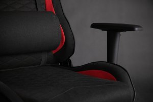 Fotel SENSE7 Spellcaster materiałowy czarno-czerwony + kabel usb 4