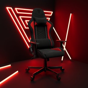 Fotel SENSE7 Spellcaster materiałowy czarno-czerwony + kabel usb 7