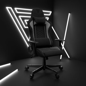 Fotel SENSE7 Spellcaster materiałowy czarno-szary + kabel usb 7