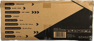 Fotel SENSE7 Spellcaster materiałowy czarno-niebieski + kabel usb 15