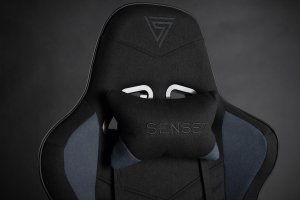 Fotel SENSE7 Spellcaster materiałowy czarno-niebieski + kabel usb 3