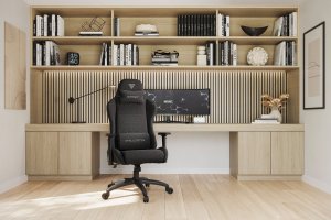 Fotel SENSE7 Spellcaster FUKU XL materiałowy czarny + kabel usb 3