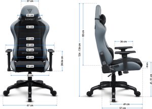 Fotel SENSE7 Spellcaster Fuku PU czarny-szary + kabel usb 10