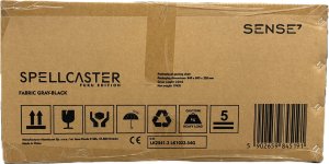 Fotel SENSE7 Spellcaster FUKU materiałowy czarno-szary + kabel usb 14