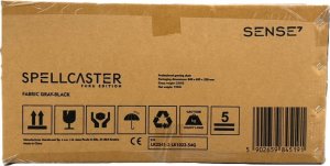 Fotel SENSE7 Spellcaster FUKU materiałowy czarno-szary + kabel usb 15