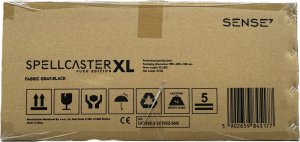 Fotel SENSE7 Spellcaster FUKU XL materiałowy czarno-szary + kabel usb 14