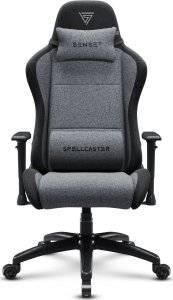 Fotel SENSE7 Spellcaster FUKU XL materiałowy czarno-szary + kabel usb 2