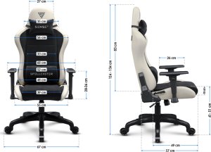 Fotel SENSE7 Spellcaster FUKU PU czarno-beżowy + kabel usb 8