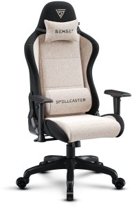 Fotel SENSE7 Spellcaster FUKU materiałowy czarno-beżowy + kabel usb 2